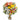 Colorful flower bouquet in vase.