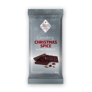 Cranberry Christmas Spice Bar 80g - Dark