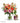 Colorful flower bouquet in a vase with card