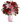 Roses and lilies bouquet in pink vase