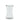Clear glass vase on white background