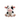 Stuffed cow toy with black and white spots