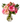 Pink ribbon flowers in vase