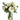 White flowers in mason jar