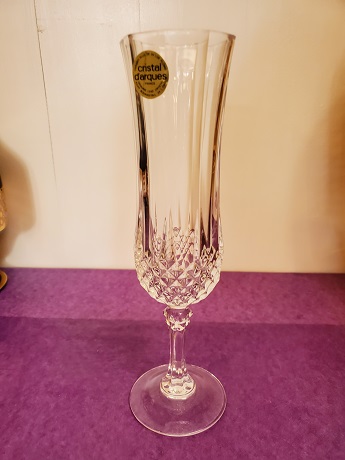 6 Longchamp 14.5 cl Cristal D'arques Crystal Champagne Flutes